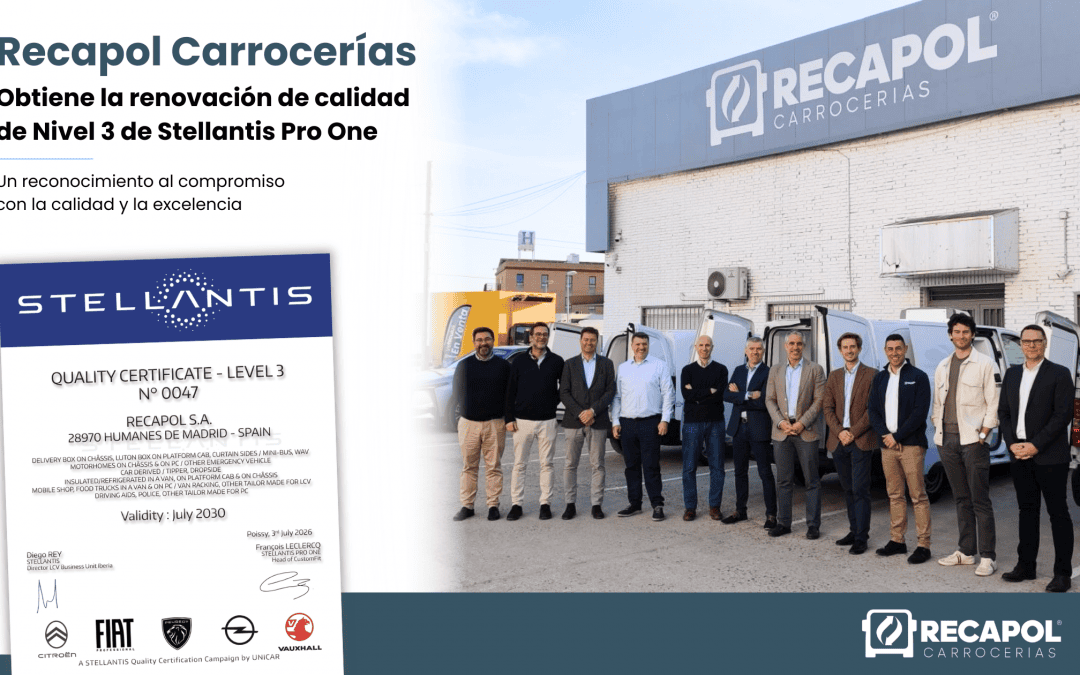 Recapol Carrocerías Quality certificate Level 3 Stellantis (1)